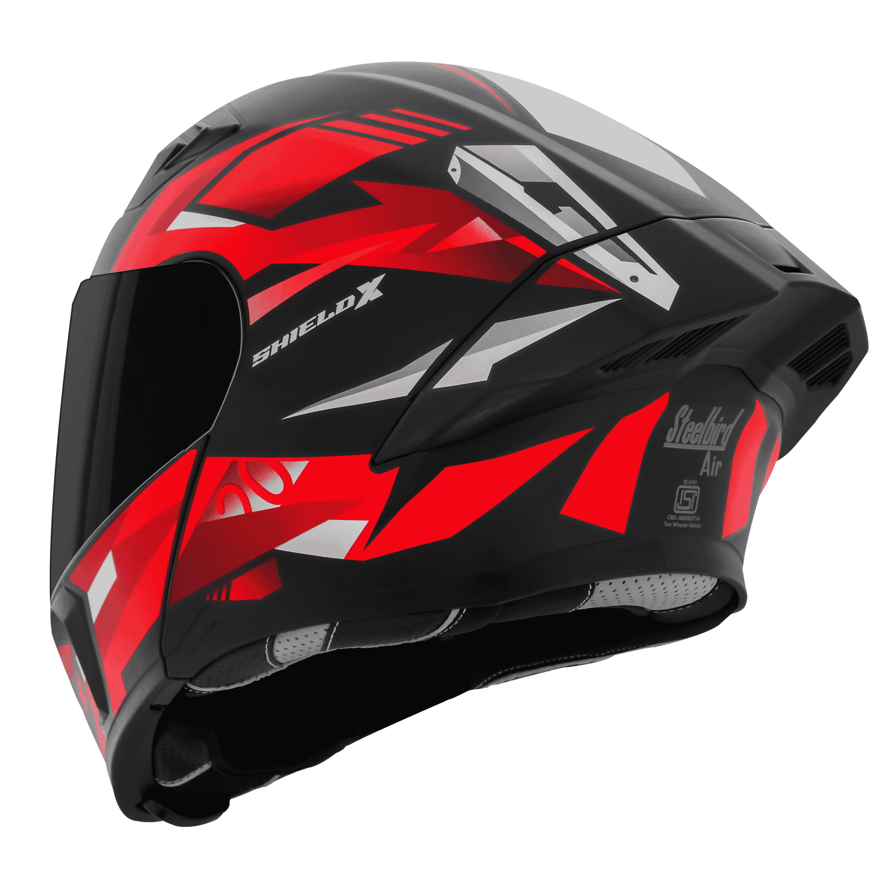 SBA-20 SHIELD X GLOSSY BLACK WITH RED